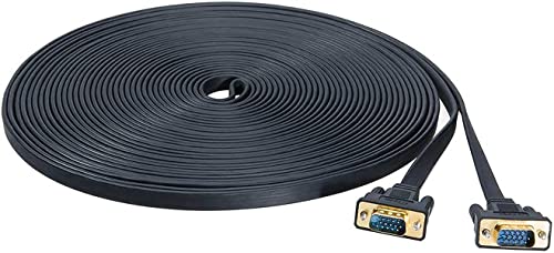 DTech Ultradünn VGA Kabel 15m 15polig Stecker auf Stecker VGA auf VGA Kabel Full HD 1080P von DTech