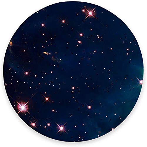 Rundes Mauspad, Weltraum-Mauspad, hübsches Galaxy-Gaming-Mauspad, wasserdicht, rund, kleines Mauspad, rutschfeste Gummiunterseite, Mousepads für Büro, Zuhause, Laptop, Reisen, 20,1 x 0,3 cm von DUADELI