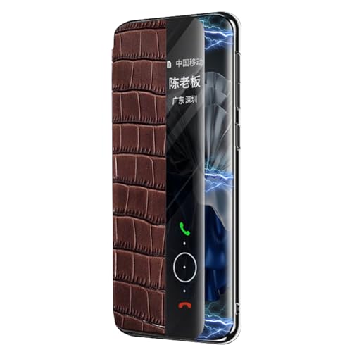 DUANCL 70 Ultra Schutzhülle für Huawei Pura 70 Ultra/70 Pro +/70 Pro/70, Krokodil-Textur, Rindsleder, Sichtfunktion und automatische Schlafmodus, stoßfest, Kaffeebraun DUANCL 70 Ultra Schutzhülle für Huawei Pura 70 Ultra/70 Pro +/70 Pro/70, Krokodil-Textur, Rindsleder, Sichtfunktion und automatische Schlafmodus, stoßfest, Kaffeebraun von DUANCL