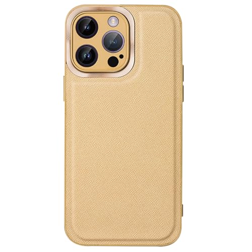 DUANCL Hülle Für Iphone 15Pro Max/15 Pro/15, Dünnes Silikon-Schutzhülle Kameraschutz Kratzfeste Anti-Fingerabdruck Handyhülle,Gold,15 Pro von DUANCL