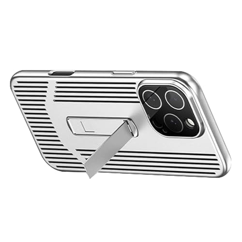 DUANCL Silber,16, Handyhülle Für iPhone 16 Pro Max/16 Pro/16, Dünne PC Wärmeableitung Handytasche Mit Ständer Minimalistische Schutzhülle von DUANCL
