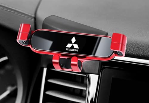 DUANJIAN Handyhalterung Auto für Mitsubishi Outlander 2016-2022, Autos Lüftung Kfz Handy Halterung Autohalterungn Handy 360° Drehbar Autohalterung Zubehör EIN-Knopf-Release,C-Red von DUANJIAN