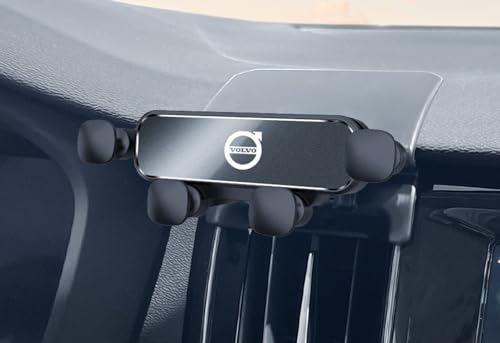 DUANJIAN Handyhalterung Auto für Volvo S60 S90 V90 XC40 XC60 XC90, Autos Lüftung Kfz Handy Halterung Autohalterungn Handy 360° Drehbar Autohalterung Zubehör EIN-Knopf-Release,C-S60 2022 von DUANJIAN