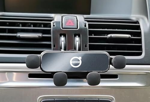 DUANJIAN Handyhalterung Auto für Volvo S60 S90 V90 XC40 XC60 XC90, Autos Lüftung Kfz Handy Halterung Autohalterungn Handy 360° Drehbar Autohalterung Zubehör EIN-Knopf-Release,F-Xc60 2009~2017 von DUANJIAN