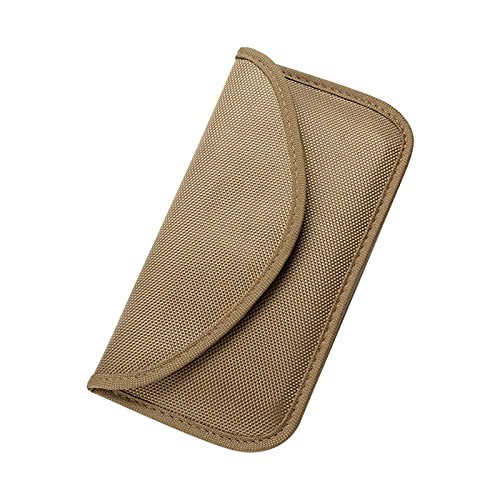 DUBENS Faraday Tasche für Telefone, RFID-Blockierung Tasche Pouch Key Fob Protector Signal Blocking für Handy-Datenschutz und Autoschlüssel FOB, RFID-Karte Schutz (Khaki) von DUBENS