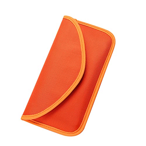 DUBENS Faraday Tasche für Telefone, RFID-Blockierung Tasche Pouch Key Fob Protector Signal Blocking für Handy-Datenschutz und Autoschlüssel FOB, RFID-Karte Schutz (Orange) von DUBENS