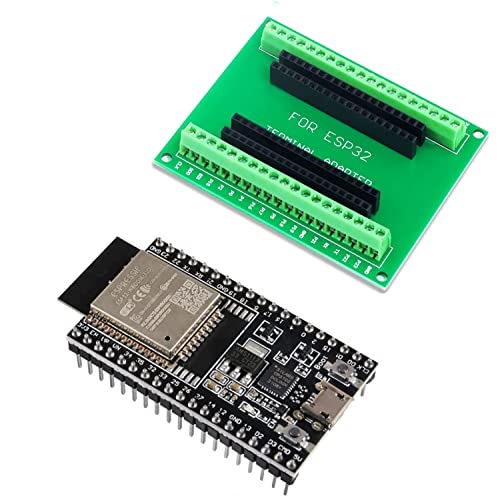 DUBEUYEW ESP32 ESP32-WROOM-32D ESP32 V4 Modul 2.4GHz Dual-Mode WiFi+ Bluetooth Dual Cores Mikrocontroller Prozessor, mit einem Breakout Board(32D Combination Sets) (1 Satz) von DUBEUYEW