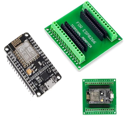 DUBEUYEW ESP8266 V2 Entwicklungsboard WiFi WLAN Wireless Modul ESP-12E CP2102 für Arduino mit einem ESP8266 Breakoutboard GPIO 1 in 2 (ESP8266 Kit) von DUBEUYEW