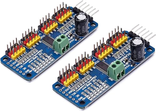 DUBEUYEW PCA9685 16 Kanal 12 bit PWM Servomotor Treiber IIC Modul, Kompatibel mit Arduino Raspberry Pi(2pack) von DUBEUYEW