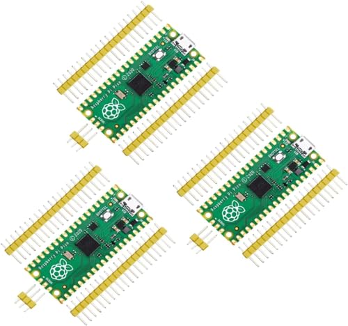 DUBEUYEW Pro Micro Modul Board mit Atmega32U4 5V/16MHz Mikrocontroller für Arduino, mit USB Typ-C (2 Stück) (Pi Pico mit Stiften (3 Stück)) von DUBEUYEW