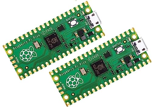 DUBEUYEW Raspberry Pi Pico Flexible Mikrocontroller-Karte basierend auf Raspberry Pi Dual-Core Arm Cortex M0+ Prozessor bis zu 133 MHz, unterstützt C/C++/Python (2 pcs) von DUBEUYEW