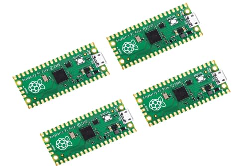 DUBEUYEW Raspberry Pi Pico Flexible Mikrocontroller-Karte basierend auf Raspberry Pi Dual-Core Arm Cortex M0+ Prozessor bis zu 133 MHz, unterstützt C/C++/Python (4 pcs) von DUBEUYEW