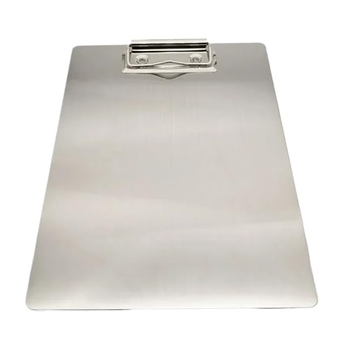 Klemmbretter aus Acryl, 2 stücke Clip Board Edelstahl Schreiben Pad Ordner Papier Büro Liefert Organizer Lagerung Box for Unternehmen(A4) von DUBTEDHOU