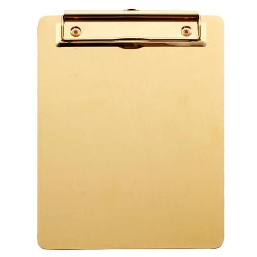 Klemmbretter aus Acryl, 2 stücke Edelstahl Datei Low Profile Papier Halter Memo Ordner Board Writing Tablet for Home Schule Büro for Unternehmen(25x18cm) von DUBTEDHOU