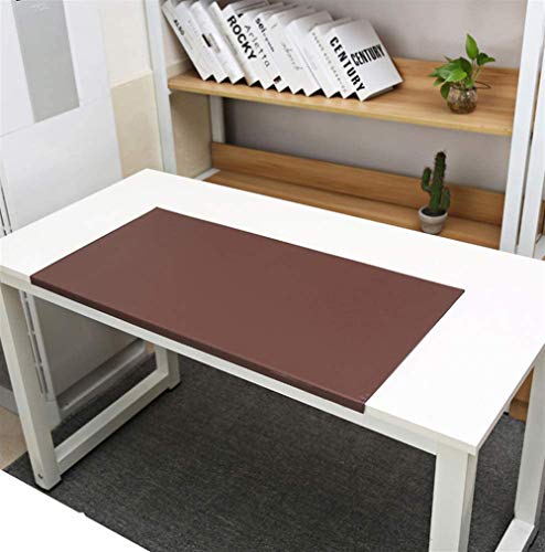 Büro Wasserdichte Schreibenmatte, Schreibtischunterlage mit Kantenschutz, Große Tischunterlage, rutschfest, wasserdicht, luxuriös weichem Leder, Laptop Matte Mauspad, 80x50cm, Braun von DUCHEN