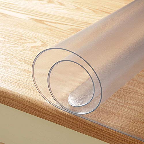 Schreibtischunterlage, Schreibunterlage, 1.5 mm dick, Matte Textur, kein Plastikgeruch, PVC, transparent, abwischbar, rechteckig, Vinyl -120 x 60 cm von DUCHEN