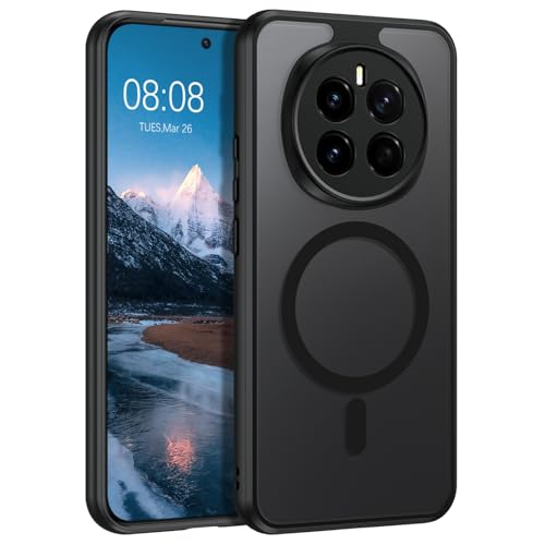 DUEDUE für Honor Magic 7 Hülle, Honor Magic 7 Handyhülle [Kompatibel mit Magsafe] Stoßfeste Schutzhülle Magnetische Matt Transluzente TPU für Honor Magic 7 Hülle Magnetische 6.78” 5G Schwarz von DUEDUE