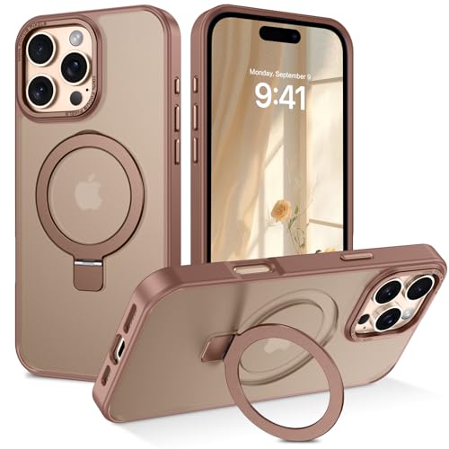 DUEDUE iPhone 16 Pro Max Hülle Mag-Safe Mit Unsichtbarem Ständer, Kompatibel Mit Magsafe, Schützende Stoßfeste Matte Ring Handyhülle für 6,9" Gold DUEDUE iPhone 16 Pro Max Hülle Mag-Safe Mit Unsichtbarem Ständer, Kompatibel Mit Magsafe, Schützende Stoßfeste Matte Ring Handyhülle für 6,9" Gold von DUEDUE