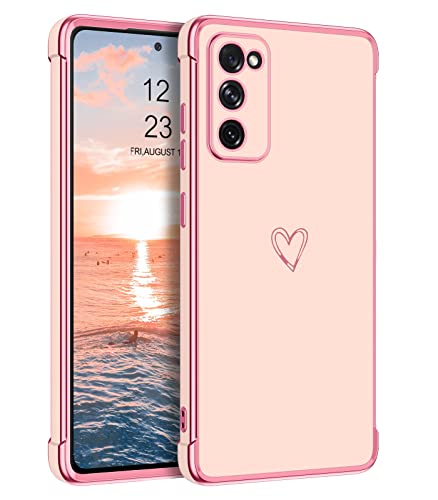 DUEDUE Samsung S20 FE Hülle 5G, Hülle Samsung S20 FE Handyhülle Silikon 4G Stoßfeste Schutzhülle Soft Silikon TPU für Samsung Galaxy S20 FE Hülle 4G/5G Pink von DUEDUE