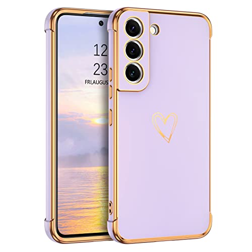 DUEDUE Samsung S22 Hülle, Hülle Samsung S22 Handyhülle Silikon Stoßfeste Schutzhülle Soft Silikon TPU für Samsung Galaxy S22 Hülle 6.1" Lila von DUEDUE