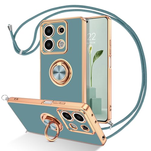DUEDUE für Xiaomi Redmi Note 13 mit Band 5G, Handykette Xiaomi Redmi Note 13 Handyhülle mit Ring Band 360 Grad Stoßfeste Soft Silikon TPU für Xiaomi Redmi Note 13 Hülle 5G Grau DUEDUE für Xiaomi Redmi Note 13 mit Band 5G, Handykette Xiaomi Redmi Note 13 Handyhülle mit Ring Band 360 Grad Stoßfeste Soft Silikon TPU für Xiaomi Redmi Note 13 Hülle 5G Grau von DUEDUE