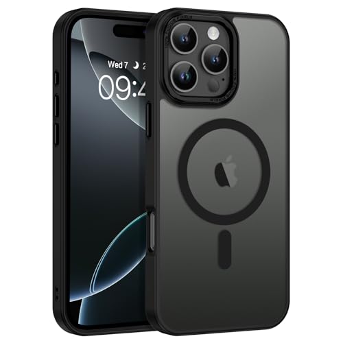 DUEDUE Hülle für iPhone 16 Pro Max, Kompatibel mit MagSafe Stoßfester Schutz Kratzfeste Matte Rückseite Soft Silikon TPU Handyhülle für iPhone 16 Pro Max 6.9" Hülle Magnetische Schwarz DUEDUE Hülle für iPhone 16 Pro Max, Kompatibel mit MagSafe Stoßfester Schutz Kratzfeste Matte Rückseite Soft Silikon TPU Handyhülle für iPhone 16 Pro Max 6.9" Hülle Magnetische Schwarz von DUEDUE