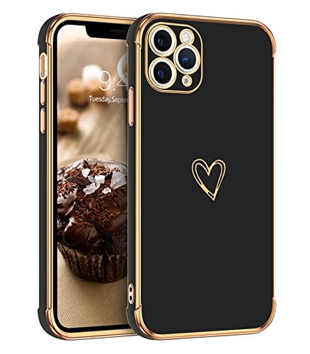 DUEDUE iPhone 11 Pro Max Hülle, Hülle iPhone 11 Pro Max Handyhülle Silikon Stoßfeste Schutzhülle Soft Silikon TPU für iPhone 11 Pro Max Hülle Silikon 6.5" Schwarz von DUEDUE