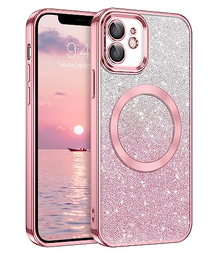 DUEDUE für iPhone 12 Hülle Glitzer 6.1'', iPhone 12 Handyhülle Glitzer mit Magnetische Stoßfeste Schutzhülle Soft TPU für iPhone 12 Hülle Mag-Safe Magnetische 6.1" Rosa DUEDUE für iPhone 12 Hülle Glitzer 6.1'', iPhone 12 Handyhülle Glitzer mit Magnetische Stoßfeste Schutzhülle Soft TPU für iPhone 12 Hülle Mag-Safe Magnetische 6.1" Rosa von DUEDUE