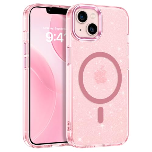 DUEDUE iPhone 13 Hülle Mag-Safe Glitzer, Hülle iPhone 14 Handyhülle Glitzer Mag-Safe Silikon TPU Schale Cover Dünn Leicht Klar iPhone 13/14 Case Magnetische 6.1'' Rosa DUEDUE iPhone 13 Hülle Mag-Safe Glitzer, Hülle iPhone 14 Handyhülle Glitzer Mag-Safe Silikon TPU Schale Cover Dünn Leicht Klar iPhone 13/14 Case Magnetische 6.1'' Rosa von DUEDUE