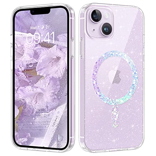 DUEDUE iPhone 13 Hülle Mag-Safe Glitzer, Hülle iPhone 14 Handyhülle Glitzer Mag-Safe Silikon TPU Schale Cover Dünn Leicht Klar iPhone 13/14 Case Magnetische 6.1'' Transparent DUEDUE iPhone 13 Hülle Mag-Safe Glitzer, Hülle iPhone 14 Handyhülle Glitzer Mag-Safe Silikon TPU Schale Cover Dünn Leicht Klar iPhone 13/14 Case Magnetische 6.1'' Transparent von DUEDUE