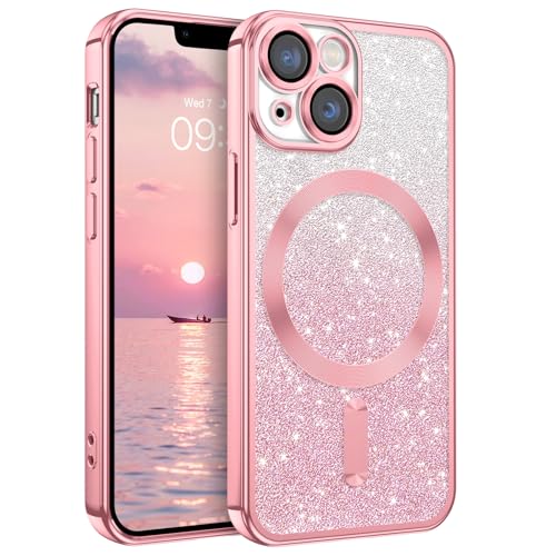 DUEDUE für iPhone 13 Mini Hülle Glitzer 5.4'', iPhone 13 Mini Handyhülle Glitzer mit Mag-Safe Magnetische Stoßfeste Schutzhülle Soft TPU für iPhone 13 Mini Hülle Mag-Safe Magnetische 5.4" Rosa DUEDUE für iPhone 13 Mini Hülle Glitzer 5.4'', iPhone 13 Mini Handyhülle Glitzer mit Mag-Safe Magnetische Stoßfeste Schutzhülle Soft TPU für iPhone 13 Mini Hülle Mag-Safe Magnetische 5.4" Rosa von DUEDUE