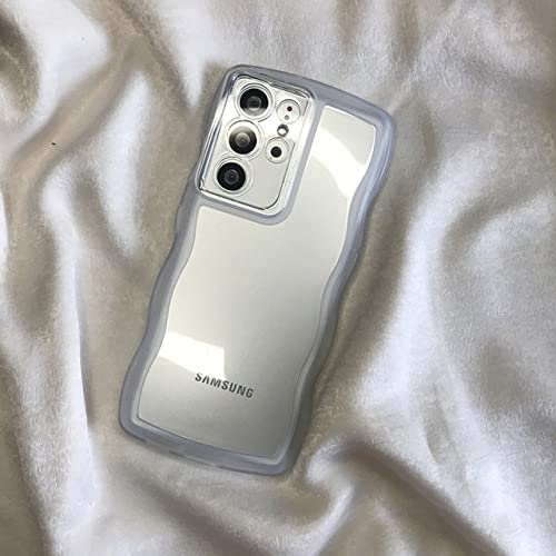 DUGROS Wavy Curly Transparente Handyhülle für Samsung S23 S22 Ultra S21 Plus S20 FE Klare stoßfeste Silikon-Stoßabdeckung, transparent, für S20 FE von DUGROS