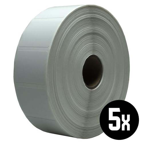 DULA Compatible Zebra Labels 32x25mm - 2580 Etiketten je Rolle - Kern 25mm - Weiß - Permanent - 5 Rolle von DULA