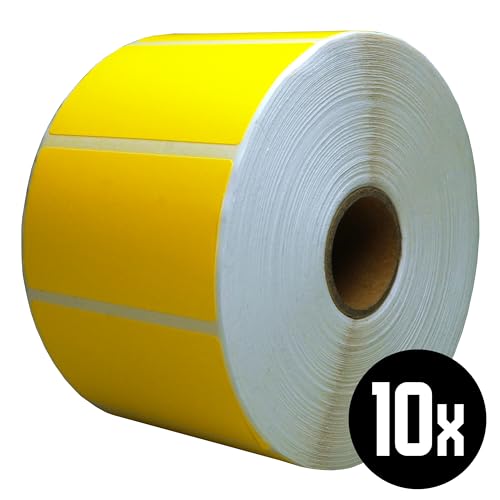 DULA Compatible Zebra Labels 57x32mm - 1500 Etiketten je Rolle - Kern 25mm - Gelb - Permanent - 10 ro DULA Compatible Zebra Labels 57x32mm - 1500 Etiketten je Rolle - Kern 25mm - Gelb - Permanent - 10 ro von DULA