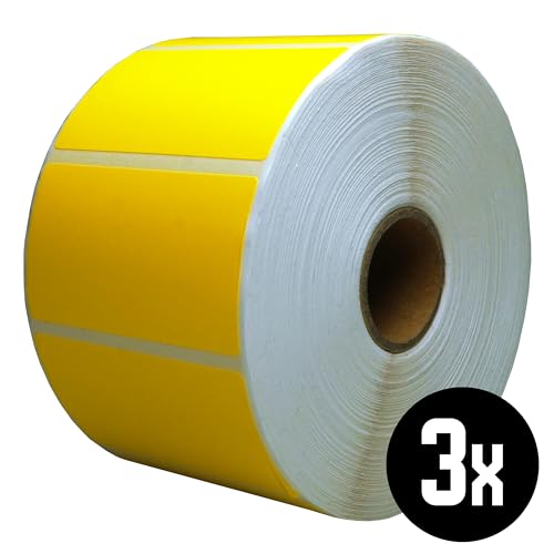 DULA Compatible Zebra Labels 57x32mm - 1500 Etiketten je Rolle - Kern 25mm - Gelb - Permanent - 3 Rolle DULA Compatible Zebra Labels 57x32mm - 1500 Etiketten je Rolle - Kern 25mm - Gelb - Permanent - 3 Rolle von DULA