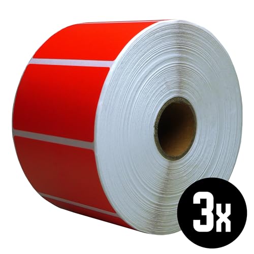 DULA Compatible Zebra Labels 57x32mm - 1500 Etiketten je Rolle - Kern 25mm - Rot - Permanent - 3 Rolle DULA Compatible Zebra Labels 57x32mm - 1500 Etiketten je Rolle - Kern 25mm - Rot - Permanent - 3 Rolle von DULA