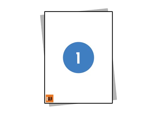 DULA Labels - Stickerbogen A4-1 Sticker pro Bogen - 210 x 297 mm - 100 Bogen von DULA
