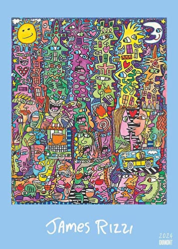 James Rizzi - Kalender 2024 - DUMONT-Verlag - Kunstkalender - Wandkalender mit farbenprächtigen Gemälden - 50 cm x 70 cm von DUMONT