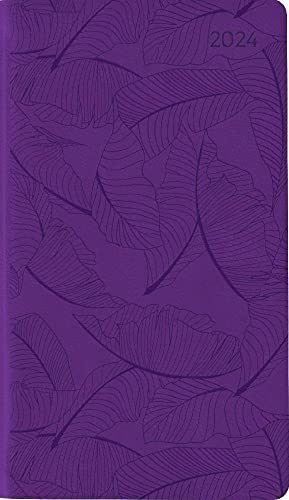 Ladytimer Slim Deluxe Purple - Taschenkalender - Kalender 2024 - Alpha Edition-Verlag - Eine Woche auf 1 Seite - Mit Soft-Touch-Cover - 9 cm x 15,6 cm von DUMONT