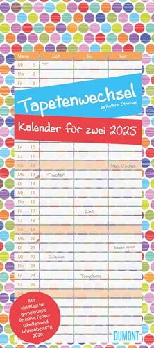 Tapetenwechsel 2025 - Kalender für zwei - Notizkalender - Partner-Planer - Format 22 x 49,5 cm von DUMONT