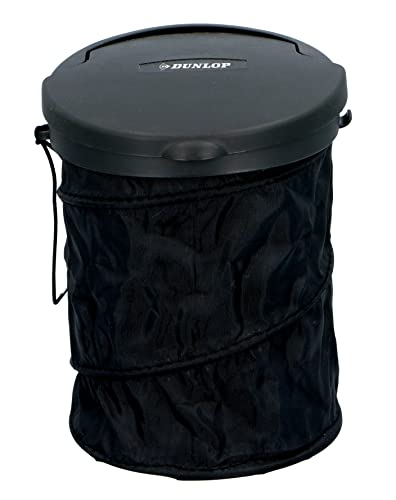 Dunlop Car Waste Bin - faltbar - Ø 16 cm - mit Deckel - für das Armaturenbrett oder den Boden Dunlop Car Waste Bin - faltbar - Ø 16 cm - mit Deckel - für das Armaturenbrett oder den Boden von Dunlop Automotive