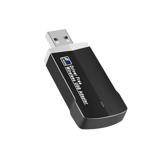 1300Mbps WiFi Adapter 2.4G&5.8GHz Dual Band Wireless Drive Freie Netzwerkkarte USB3.0 Dongle Empfänger für Win 10/11 Laptop PC von DUOBAGMA