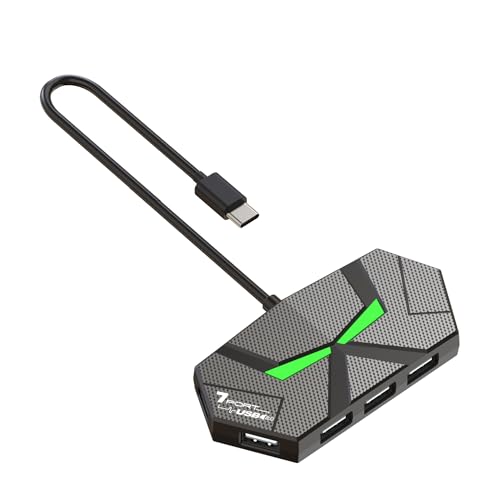 7 Ports USB 2.0 HUB USB Docking Station USB Splitter Adapter 5Gbps Hochgeschwindigkeits Übertragung PD Netzteil für Laptop PC von DUOBAGMA