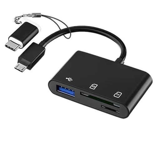 SD Kartenleser USB C SD Card Reader, 3-in-1 Lightning Kartenleser Kamera Kartenlesegerät Adapter, Plug & Play, SD-Karten Adapter von DUOBAGMA