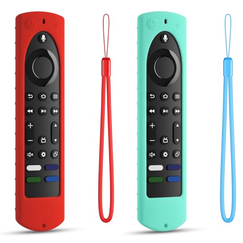 Silikon-Schutzhülle für Fire TV Stick 4K+ Max 2. Generation 2023, Toshiba/Insignia Smart TV-Fernbedienung, Silikonhülle, rutschfest, mit Umhängeband, Rot und Minzgrün Silikon-Schutzhülle für Fire TV Stick 4K+ Max 2. Generation 2023, Toshiba/Insignia Smart TV-Fernbedienung, Silikonhülle, rutschfest, mit Umhängeband, Rot und Minzgrün von DUOLAXMENG