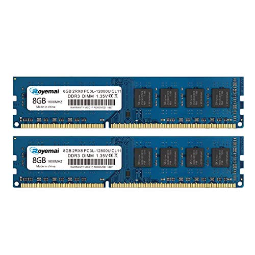 16GB Kit (2X8GB) DDR3-RAM, DDR3 1600 PC3-12800U 8GB DDR3 2Rx8 240-pin Dimm CL11 1,5V Desktop Arbeitsspeicher Module Upgrade von DUOMEIQI