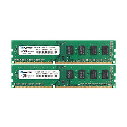 8 GB Kit (2X 4 GB) DDR3 1600 MHz PC3 12800U RAM 2Rx8 240-pin 1,5V CL11 Desktop Arbeitsspeicher Upgrade Chips von DUOMEIQI