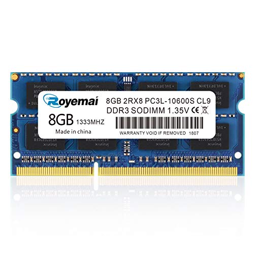 8GB DDR3 1333Mhz PC3-10600 Sodimm 2Rx8 1,35V CL9 Non-ECC Notebook Arbeitsspeicher Module Upgrade für MacBook iMac von DUOMEIQI