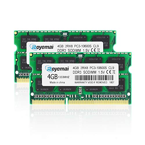 DUOMEIQI 8GB 4GBx2 PC3-10600S DDR3 1333 RAM 2Rx8 204pin 1.5V CL9 4GB Aggiornamento di Memoria per Early/Late 2011 13/15/17" MacBook Pro metà 2010 e Mid/Late 21.5/68 6 pollici Mac metà 2011 Mac Mini von D DUOMEIQI