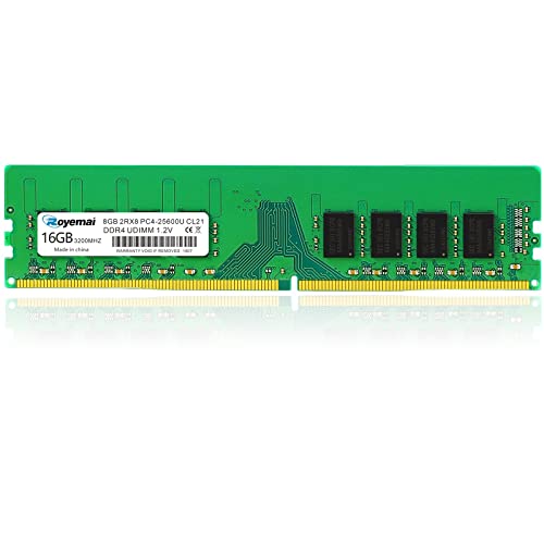DUOMEIQI Arbeitsspeicher, 16GB, DDR4, PC4-25600U, 3200 MHz, 288 PIN UDIMM, 1,2 V, CL21, 2Rx8, Desktop RAM, Speichermodul von DUOMEIQI